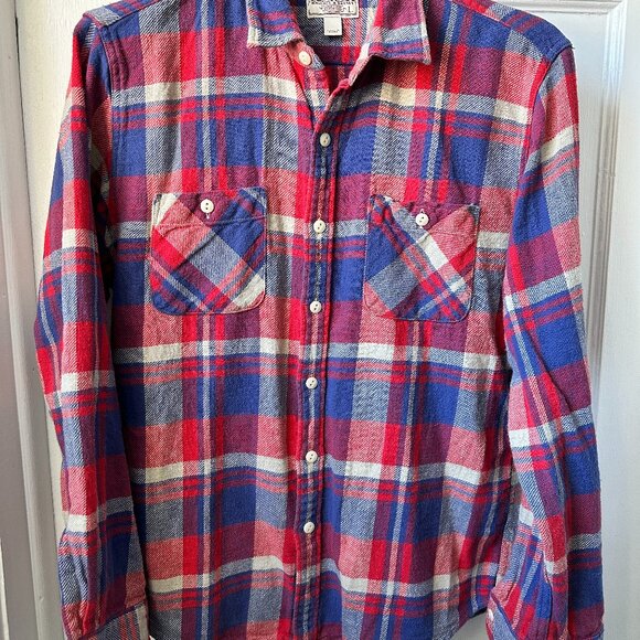 Wallace & Barnes Flannel Size L Plaid - Picture 1 of 8